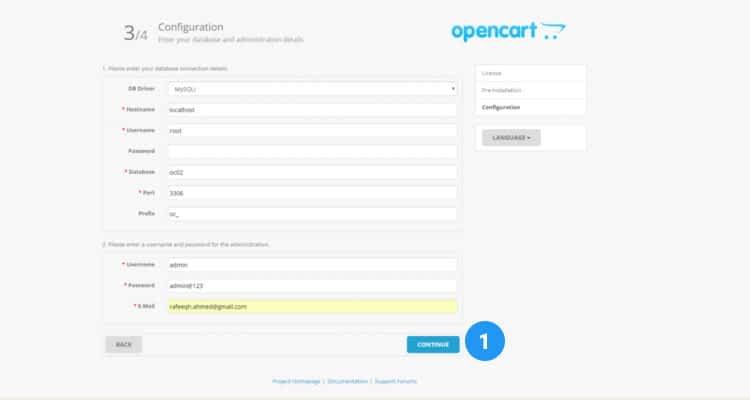 how to install opencart 03