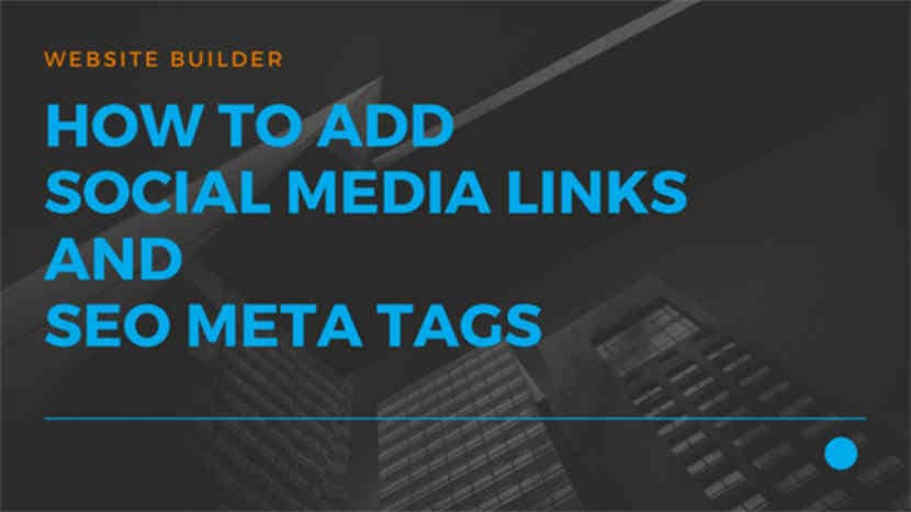 How to add social media links and seo meta tags